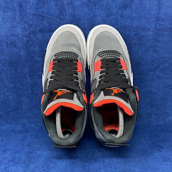 Air Jordan 4 'Infared', Gray/Charcoal/Red, women's US 9 - Picture 9 of 10